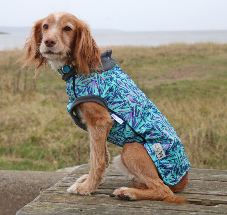 Splash McTog - Microfleece Waterproof Dog Coat - Step In Poppers