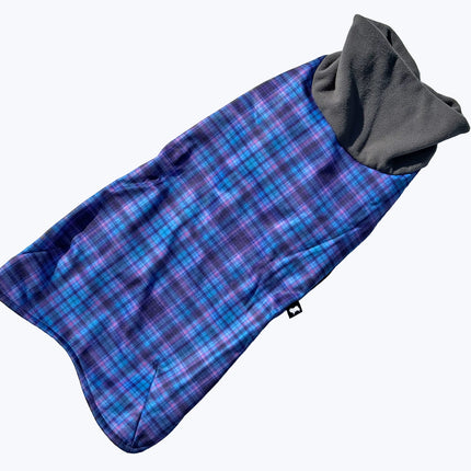 Heather Tide McTog -  Pullover Microfleece Waterproof Dog Jumper with Sleeves - Size 2 Deep to 5