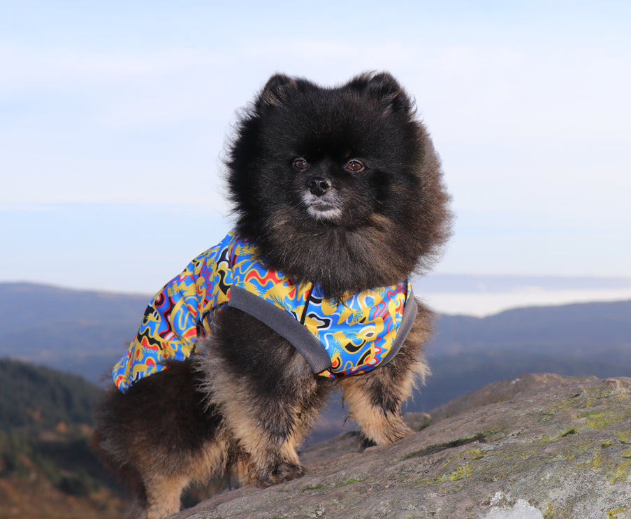 Vibe McTog - Waterproof Microfleece Dog Coat - Back Poppers
