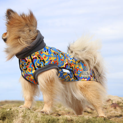 Vibe McTog - Waterproof Microfleece Dog Coat - Back Poppers