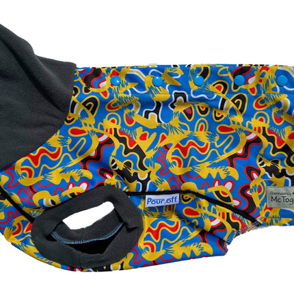 Vibe McTog - Waterproof Microfleece Dog Coat - Back Poppers
