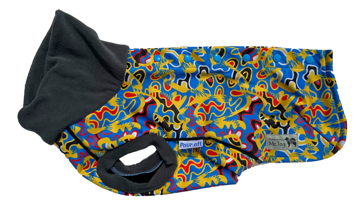 Vibe McTog - Waterproof Microfleece Dog Coat - Back Poppers
