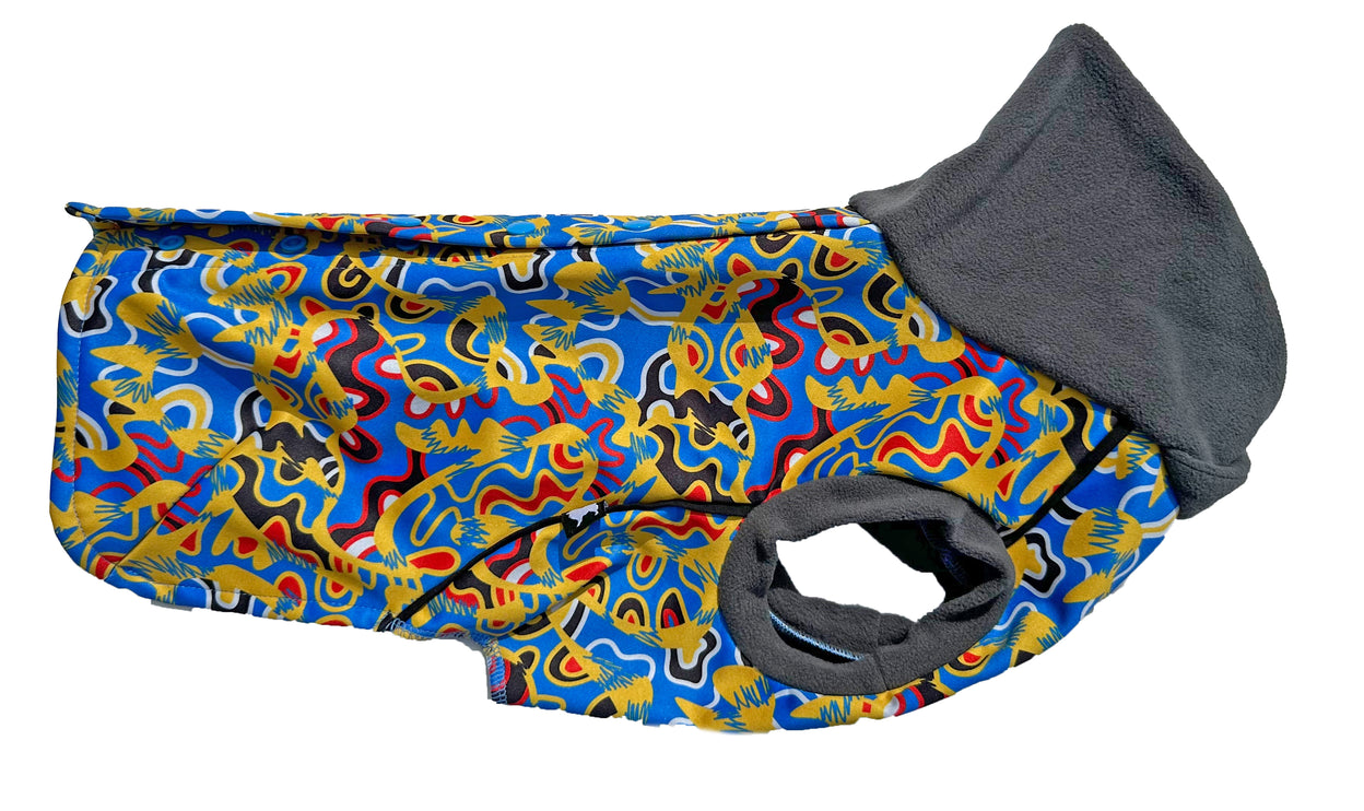 Vibe McTog - Microfleece Waterproof Dog Coat - Back Poppers