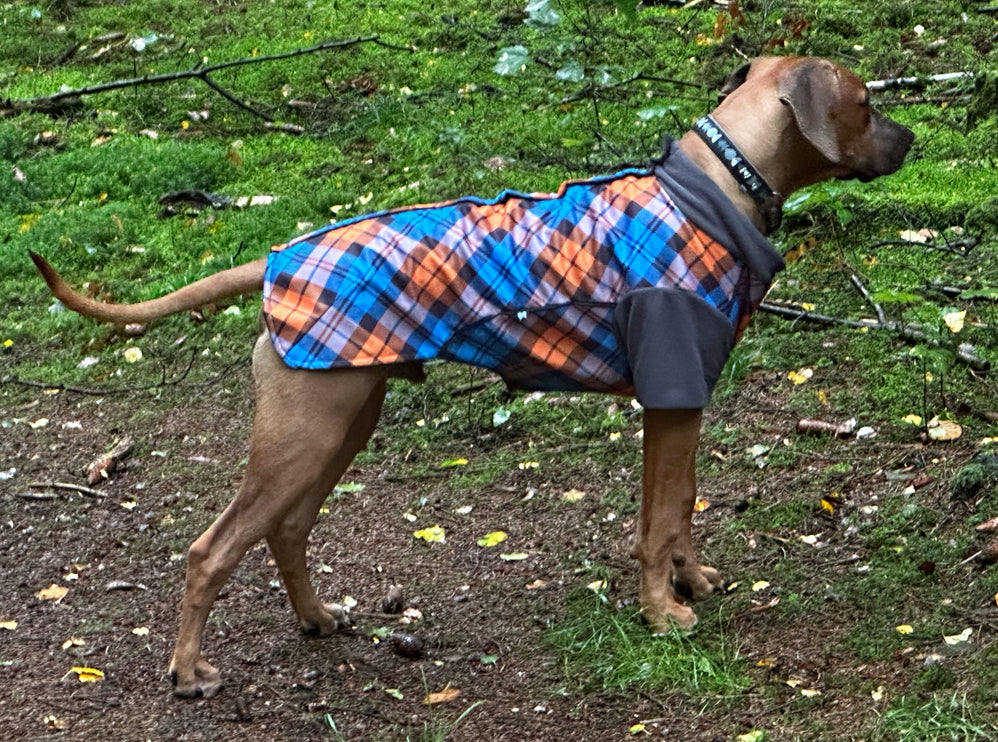 The Highlander McTog - Microfleece Waterproof Dog Jumper - With Sleeves - Step In Poppers