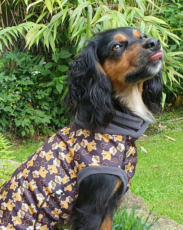 Cheeky Monkey McTog - Microfleece Waterproof Dog Jumper