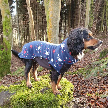 Sparkle Polar Fleece - Waterproof Panel McTog Dog Jumper - No Sleeves