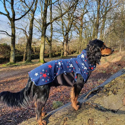 Sparkle Polar Fleece - Waterproof Panel McTog Dog Jumper - No Sleeves