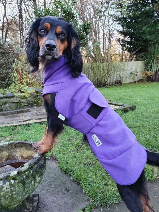 The Purple One! Waterproof Microfleece McTog Dog Jumper - Over / Under Style