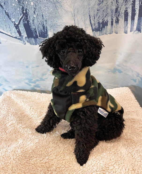 Camouflage Polar Fleece - Waterproof Panel McTog Dog Jumper