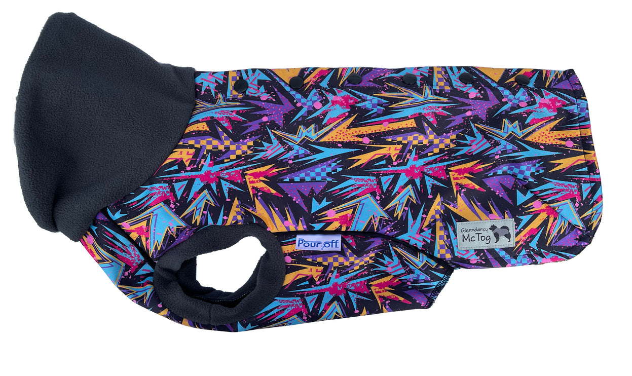 Funky Waterproof Microfleece McTog Dog Jumper - Poppers - Only Sizes 0, 2, 3 Deep, Size 4