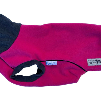 Cerise - Double layer Waterproof Microfleece McTog Dog Jumper - No Sleeves