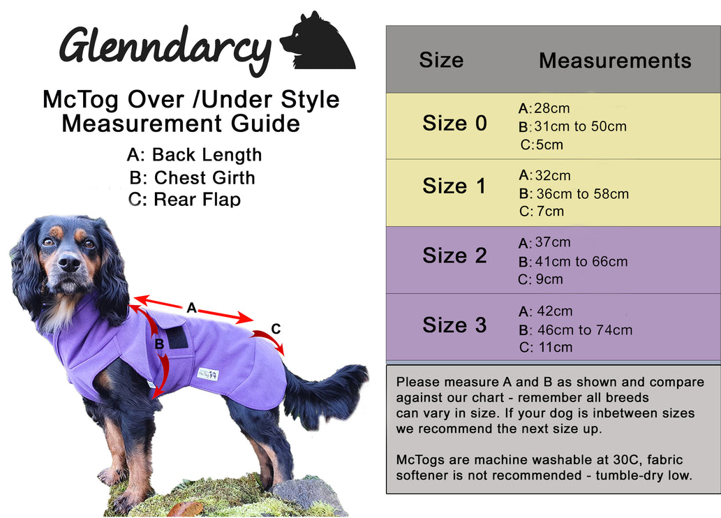 The Jaffa One McTog - Microfleece Waterproof Dog Jumper - Over / Under Style