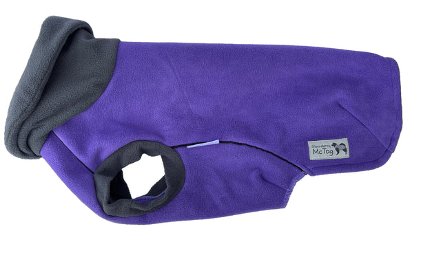 Purple Double Layer Waterproof Microfleece McTog Dog Jumper