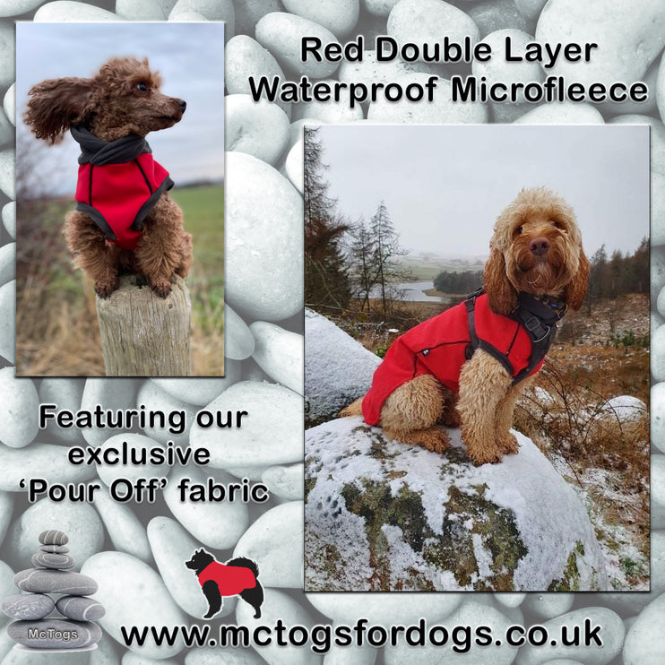 Racing Red McTog Double Layer Waterproof Microfleece Dog Sweater