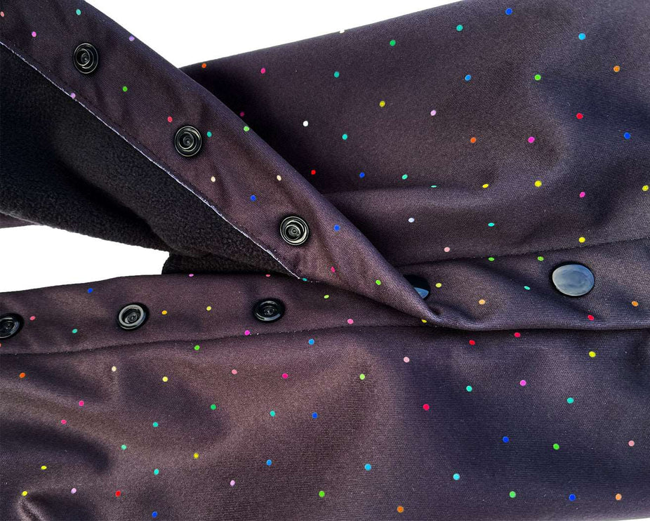 Starlight Waterproof Microfleece McTog Dog Jumper - No Sleeves - Poppers fastening