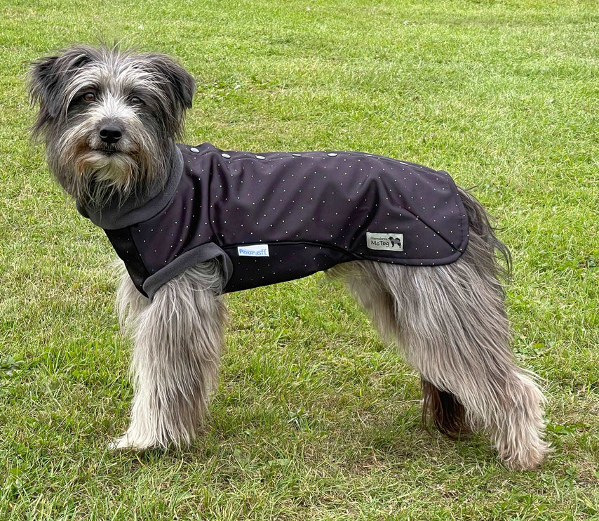 Starlight Waterproof Microfleece McTog Dog Jumper - No Sleeves - Poppers fastening