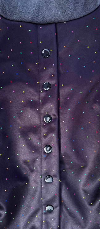 Starlight Waterproof Microfleece McTog Dog Jumper - No Sleeves - Poppers fastening