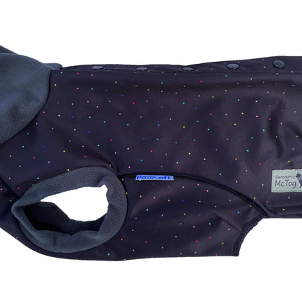 Starlight McTog - Microfleece Waterproof Dog Coat - Back Poppers